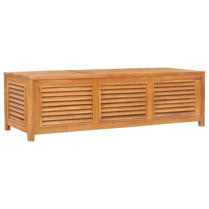ChicTeak Chic Teak Water Resistant Teak Solid Wood Deck Box in Honey Tone Teak Wayfair